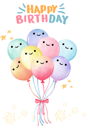 Joyful Balloons - Happy Birthday