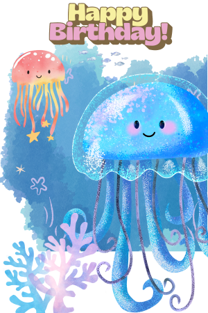 Jelly Fish Happy Birthday