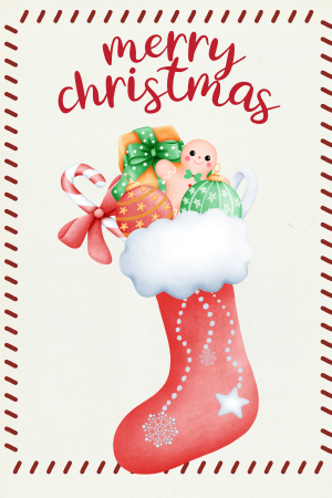 Christmas Stocking Christmas Card