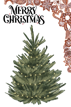 Christmas tree framed