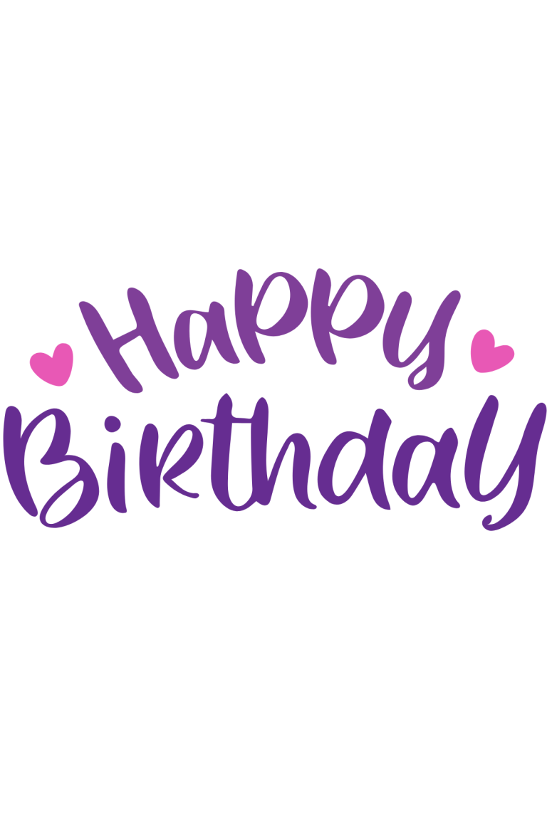 Simple Purple Happy Birthday
