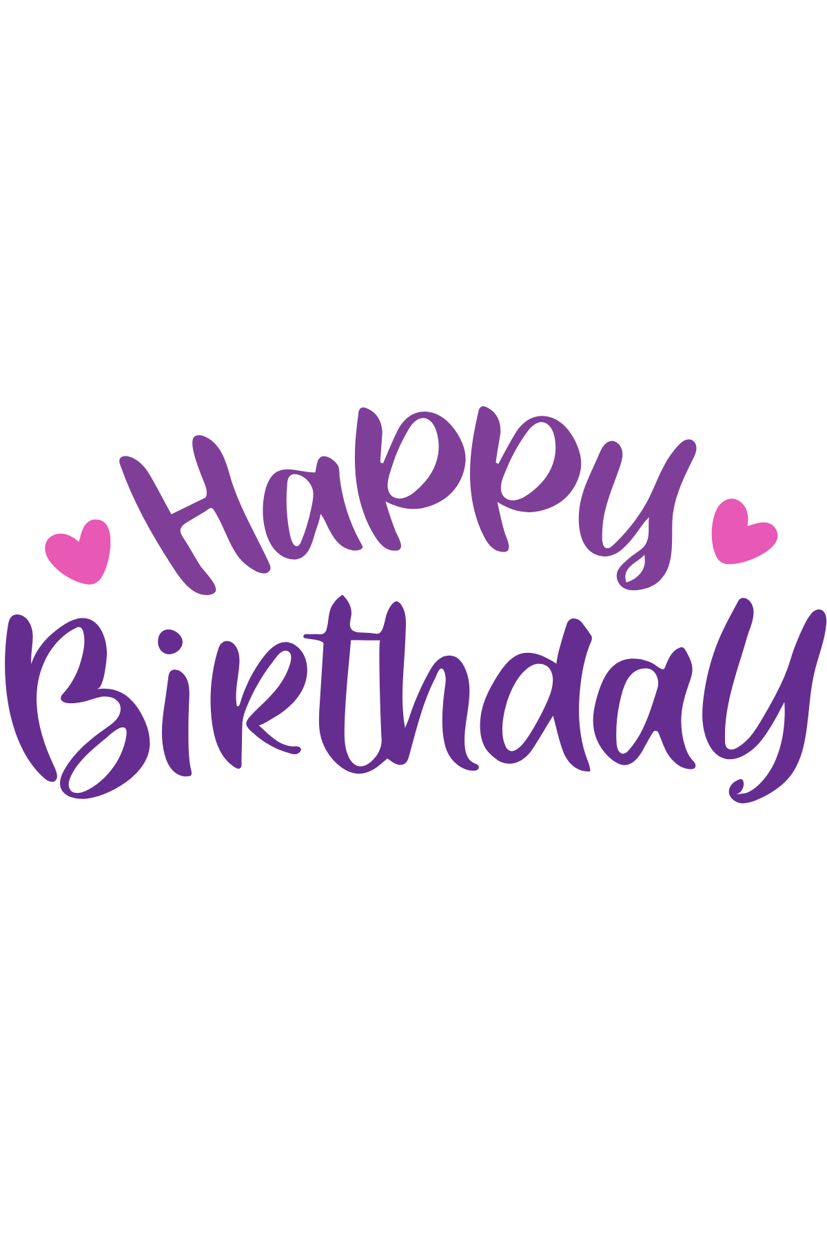 Simple Purple Happy Birthday