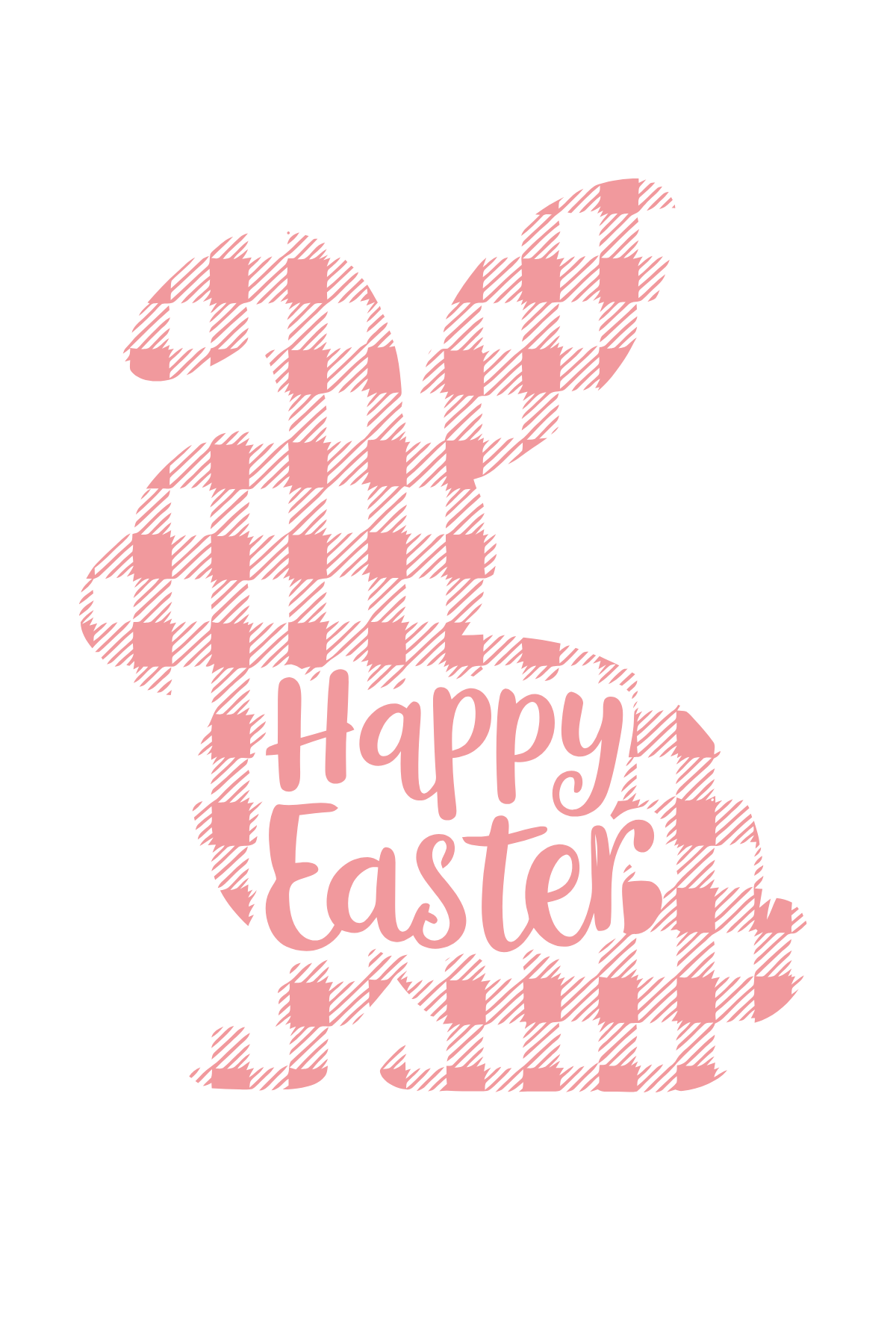 Easter Plaid Bunny