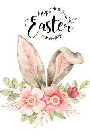 Bunny Ears and Flowers